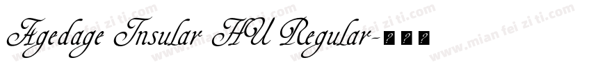 Agedage Insular HU Regular字体转换